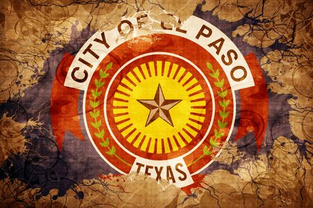 Vintage El paso flagの写真素材