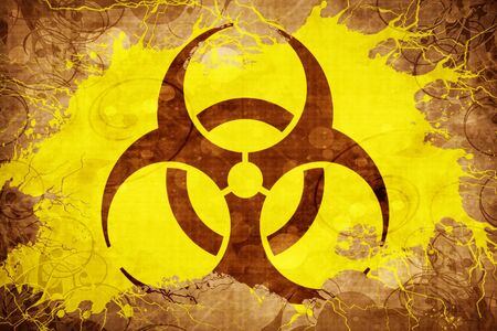 Grunge vintage Biohazard signの写真素材