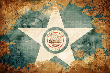 Vintage Houston flagの写真素材