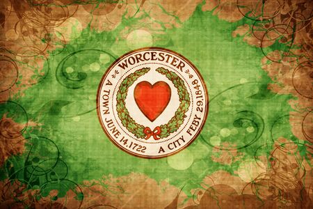 Vintage Worcester flagの写真素材
