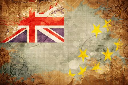 Grunge vintage Tuvalu flagの写真素材
