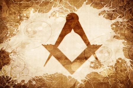 Grunge vintage freemason signの写真素材