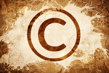 Vintage copyright symbol backgroundの写真素材