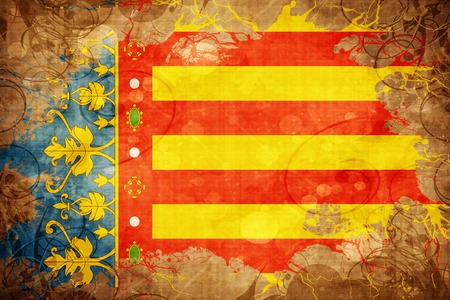 Vintage Valencia flag with grunge effectの写真素材