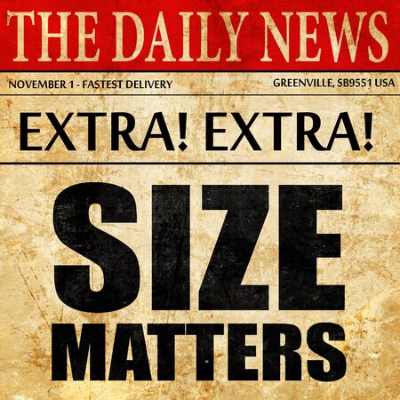 size matters, newspaper article textの写真素材