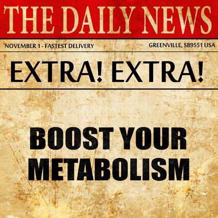 boost your metabolism, newspaper article textの写真素材