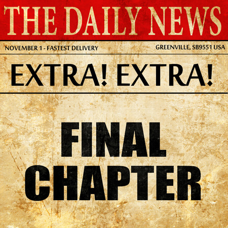 final chapter, article text in newspaperの写真素材