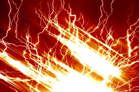 Lightning electricity sparkの写真素材