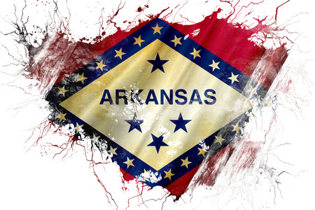 Grunge old arkansas flagの写真素材