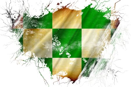 Grunge old Zevenwouden flagの写真素材