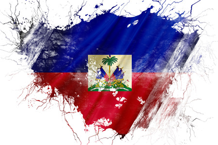 Grunge old Haiti flagの写真素材