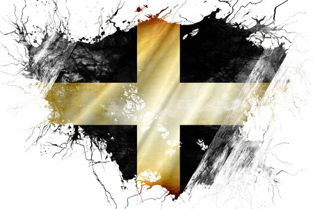 Grunge old St piran  cornwall flagの写真素材