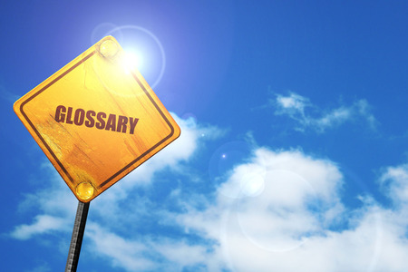 glossary, 3D rendering, traffic signの写真素材