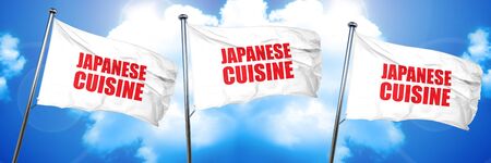 japanese cuisine, 3D rendering, triple flagsの写真素材
