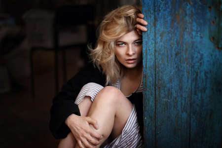 Portrait of young beautiful womanの写真素材