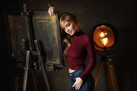 Beautiful young female modelの写真素材