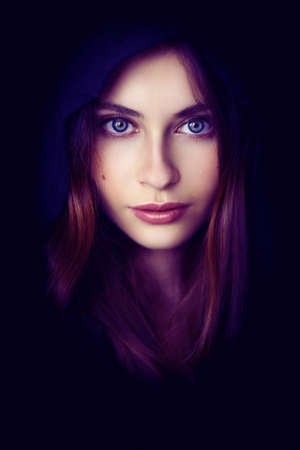 Beautiful young female brunette model