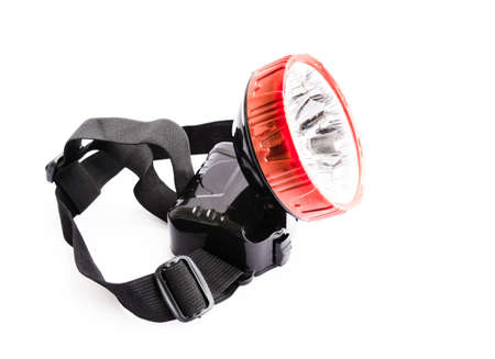 Head lamp on white backgroundの写真素材