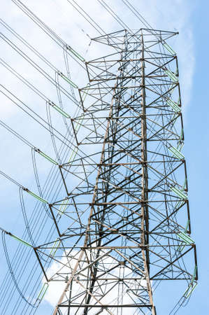Electrical power tower and transmission lines