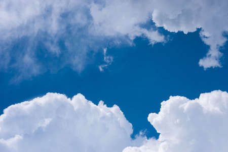 White cloud in the blue skyの写真素材