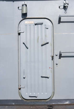 Iron old door warshipの写真素材