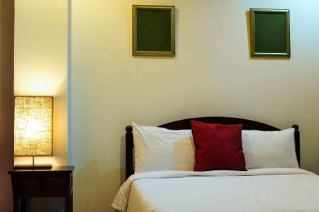 Beautiful and modern home and hotel bedroom interior design.のeditorial素材