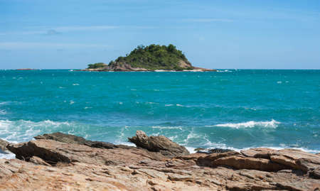 Zen stones on the beachの写真素材