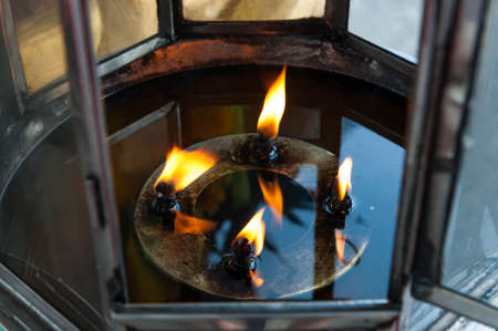 Fire on joss stick