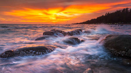 Seascape during sunset. Beautiful natural seascapeの写真素材