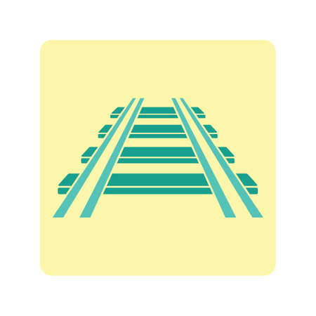 Railroad icon. Train sign. Track road simbol.のイラスト素材