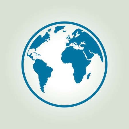Globe icon. Traveling on the planet Earth. Trip around the world.のイラスト素材