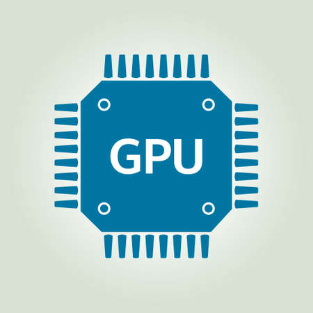 Circuit board  icon. Technology scheme square symbol. Flat design style.のイラスト素材