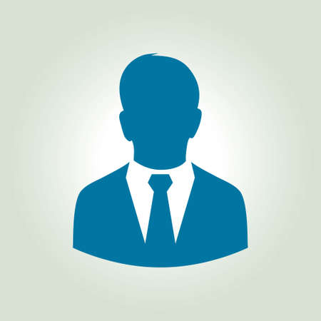 User icon of man in business suit. Flat design style.のイラスト素材