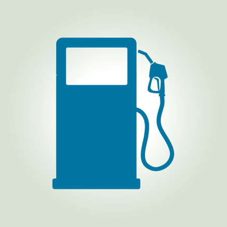 Gasoline pump nozzle sign.Gas station icon. Flat design style.のイラスト素材