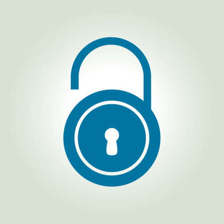 Unlock icon. Flat design style. Validation of the user completed.のイラスト素材