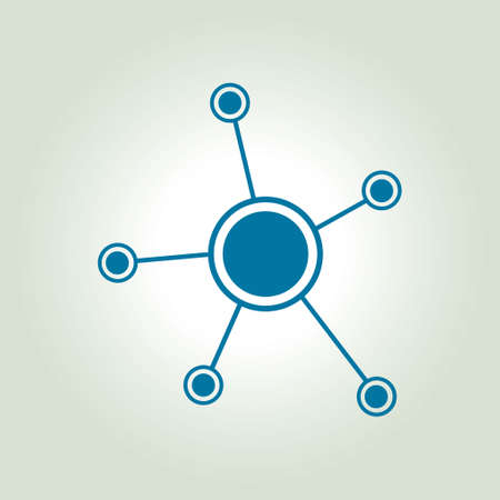Social network single icon. Global technology. The network of social connections in the business.のイラスト素材