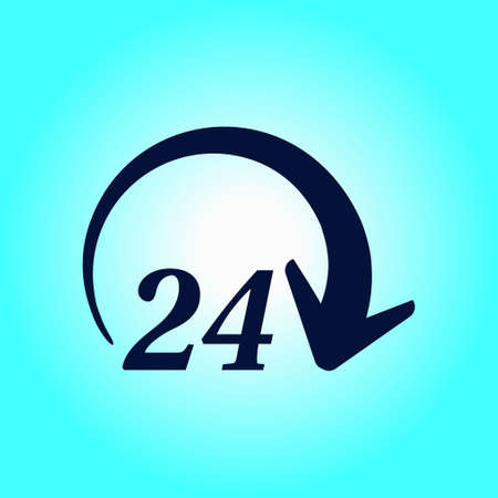 Open hours a day icon.のイラスト素材