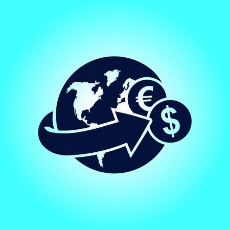 Money remittance and investment concept.のイラスト素材