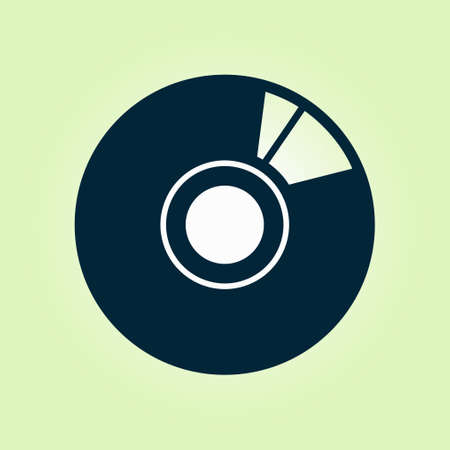 CD or DVD icon. Compact disk simbol. Flat design style.のイラスト素材