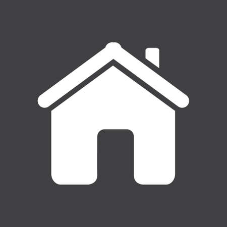 Vector Home Icon in flat design style.のイラスト素材
