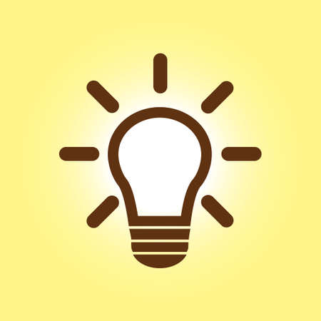 Light lamp sign icon. Idea symbol.Creative thinking and business idea.のイラスト素材