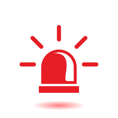 Police single icon. Alarm Power button. Police call button.のイラスト素材