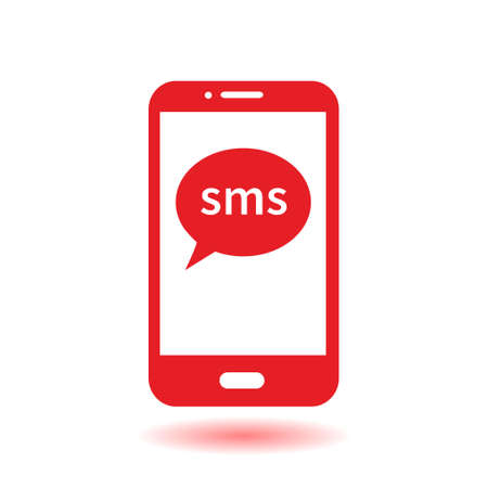 Smartphone email or sms icon. Mobile mail sign symbol.のイラスト素材