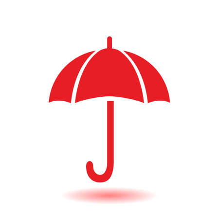 Umbrella sign icon. Rain protection symbol. Flat design style.のイラスト素材