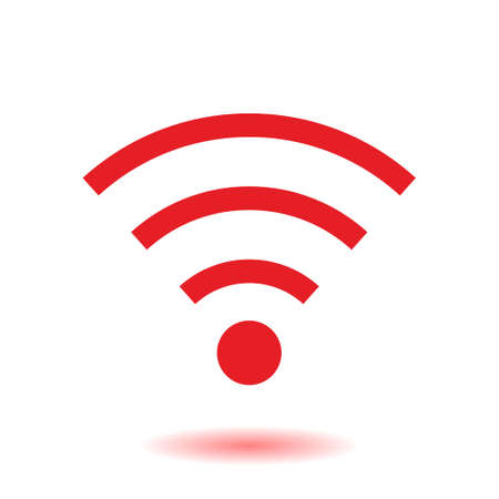 Wifi Symbol. Vector wireless network icon. Flat design style.のイラスト素材