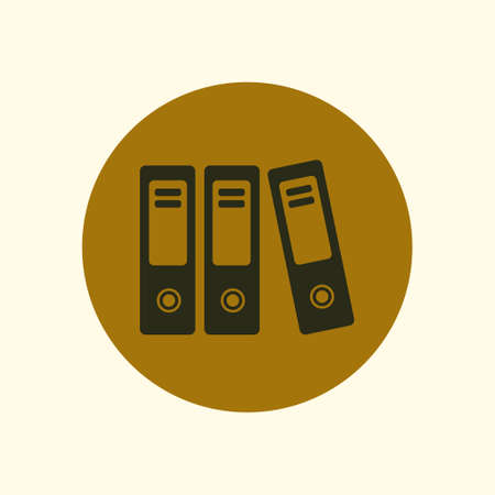 Office folders with papers and documents. Archives folder icon.のイラスト素材