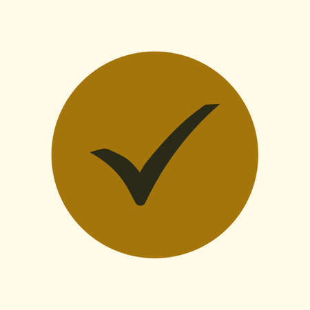 Check mark icon. Flat design style. Vector.のイラスト素材