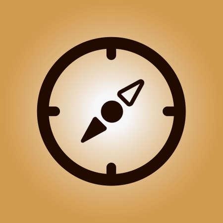Vector compass icon. Orientation in the locality. Flat design style.のイラスト素材