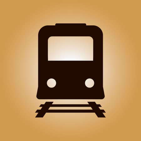 Train icon. Metro symbol. Railway station sign.のイラスト素材