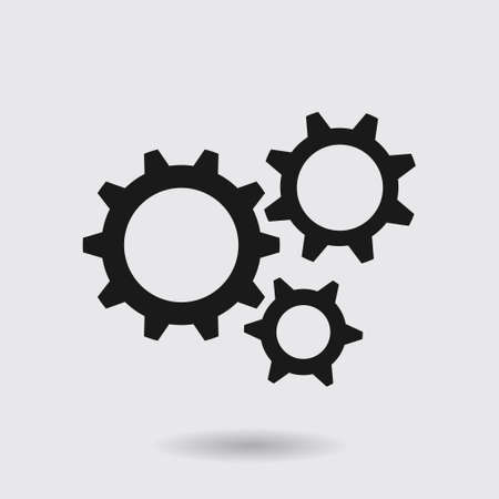 Gear icon.The development and management of business processes.のイラスト素材
